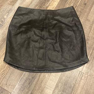 Lulus Faux Leather and Suede Skirt